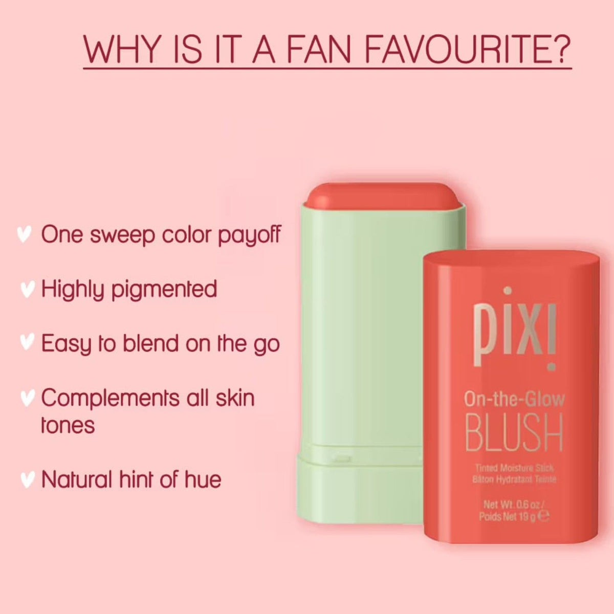 Pixi On-the-Glow Blush Stick Authentic