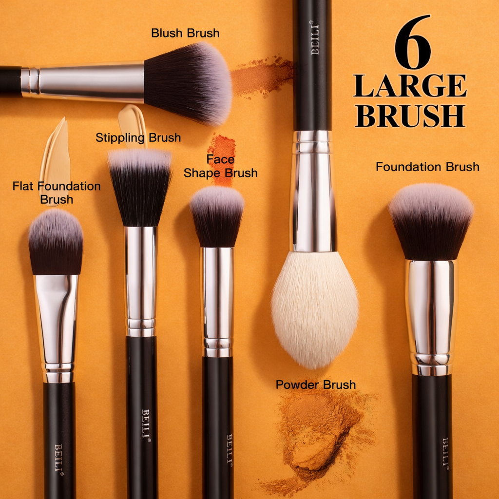 BEILI 20 Pcs Super Soft Makeup Brush Set – Professional, Versatile & Luxuriously Soft | Black