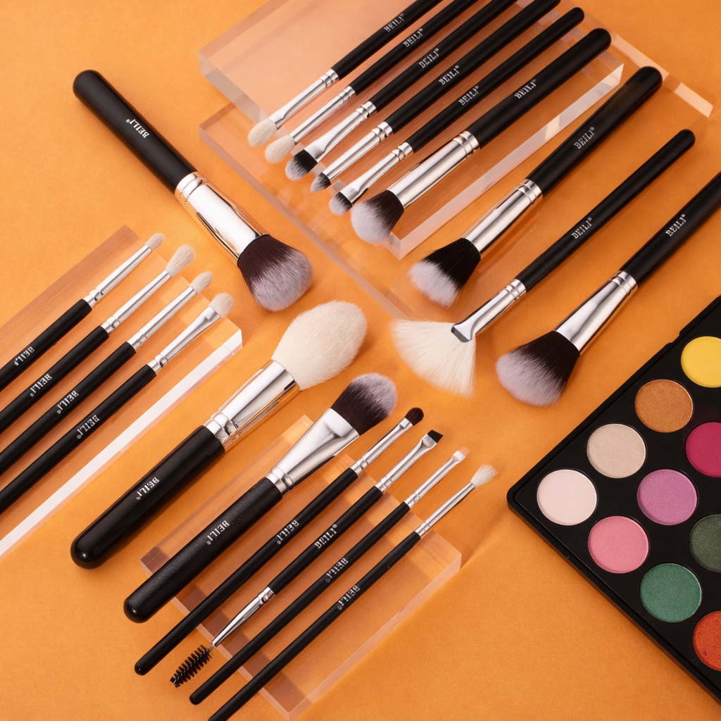BEILI 20 Pcs Super Soft Makeup Brush Set – Professional, Versatile & Luxuriously Soft | Black
