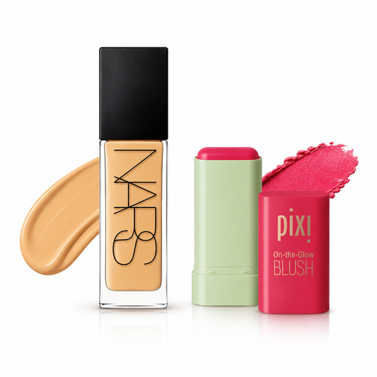 Authentic Nars Natural Radiant Foundation with Pixi Blusher combo